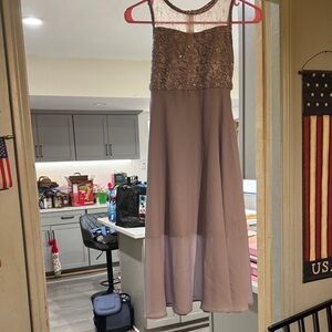 Elegant Sleeveless Gray Kids Formal Dress